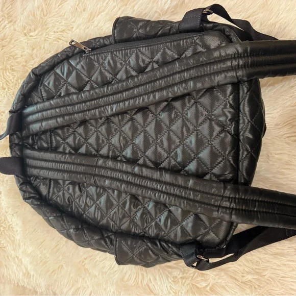 Oliver Thomas Quilted Black Backpack - Picture 3 of 8